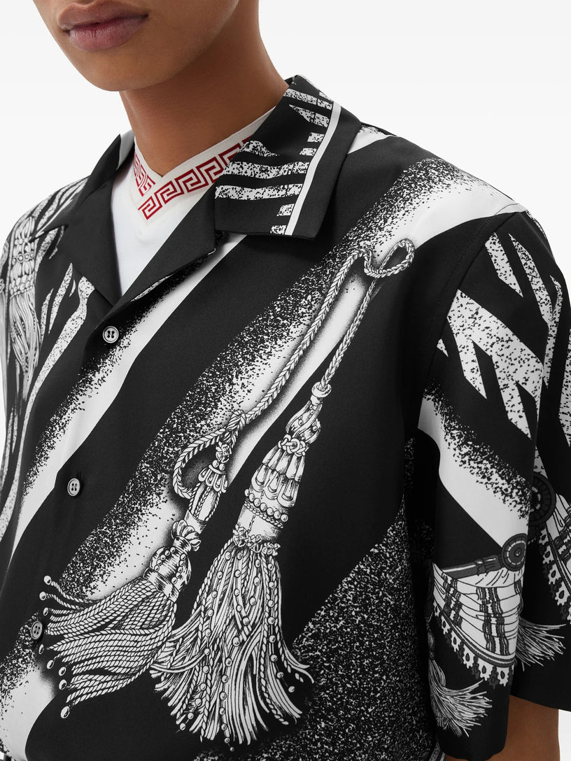Camicia in twill di seta stampata