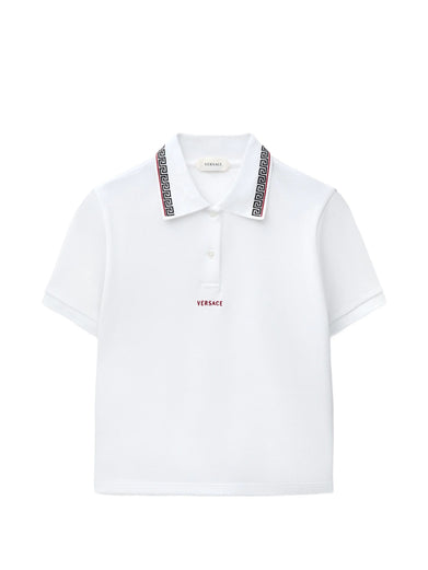 Polo in piqué di cotone con logo ricamato