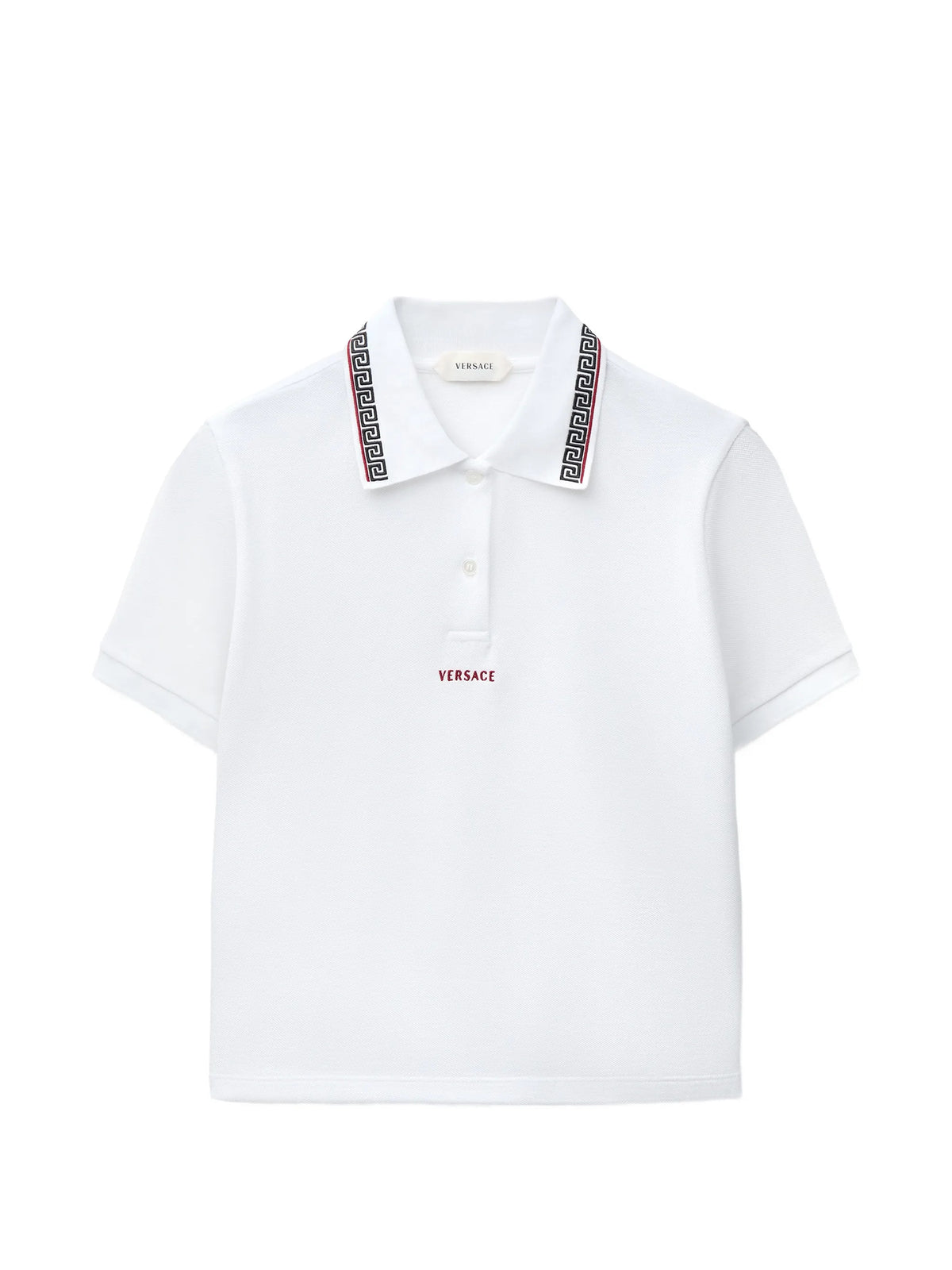 Polo in piqué di cotone con logo ricamato
