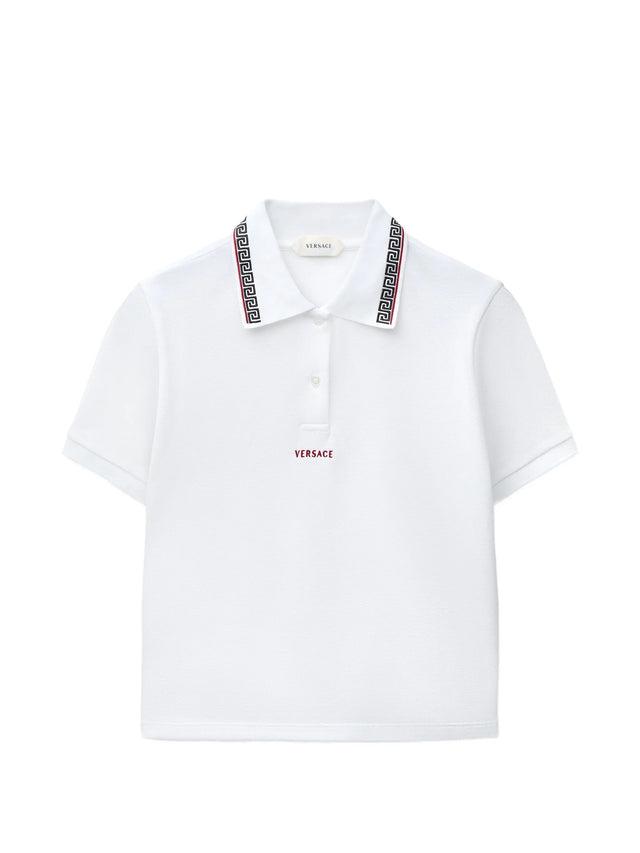 Polo in piqué di cotone con logo ricamato
