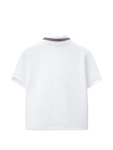 Polo in piqué di cotone con logo ricamato