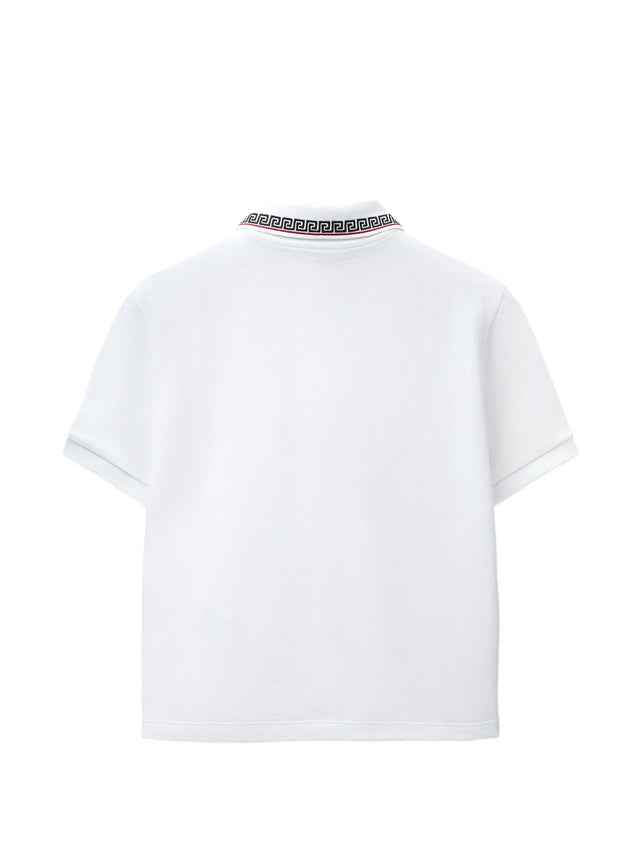 Polo in piqué di cotone con logo ricamato