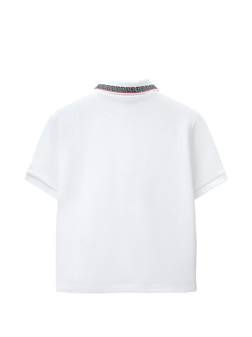 Polo in piqué di cotone con logo ricamato