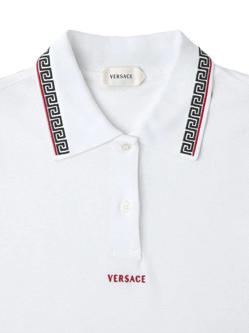 Polo in piqué di cotone con logo ricamato