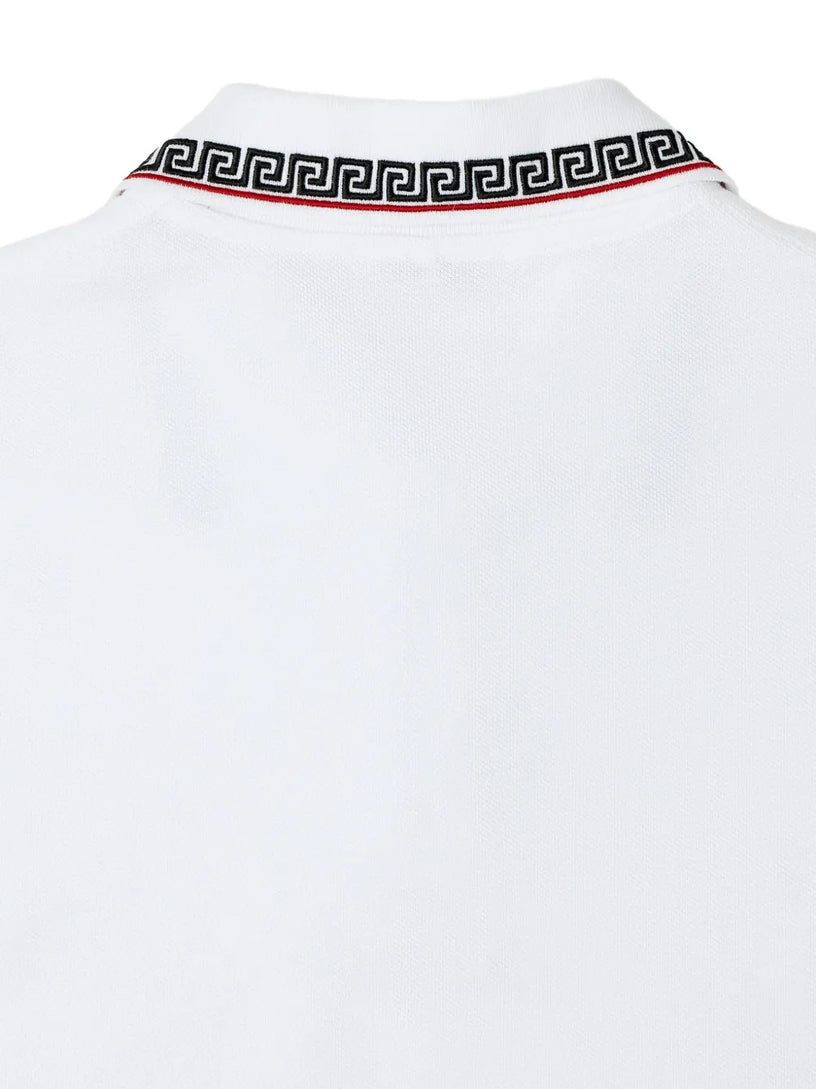 Polo in piqué di cotone con logo ricamato