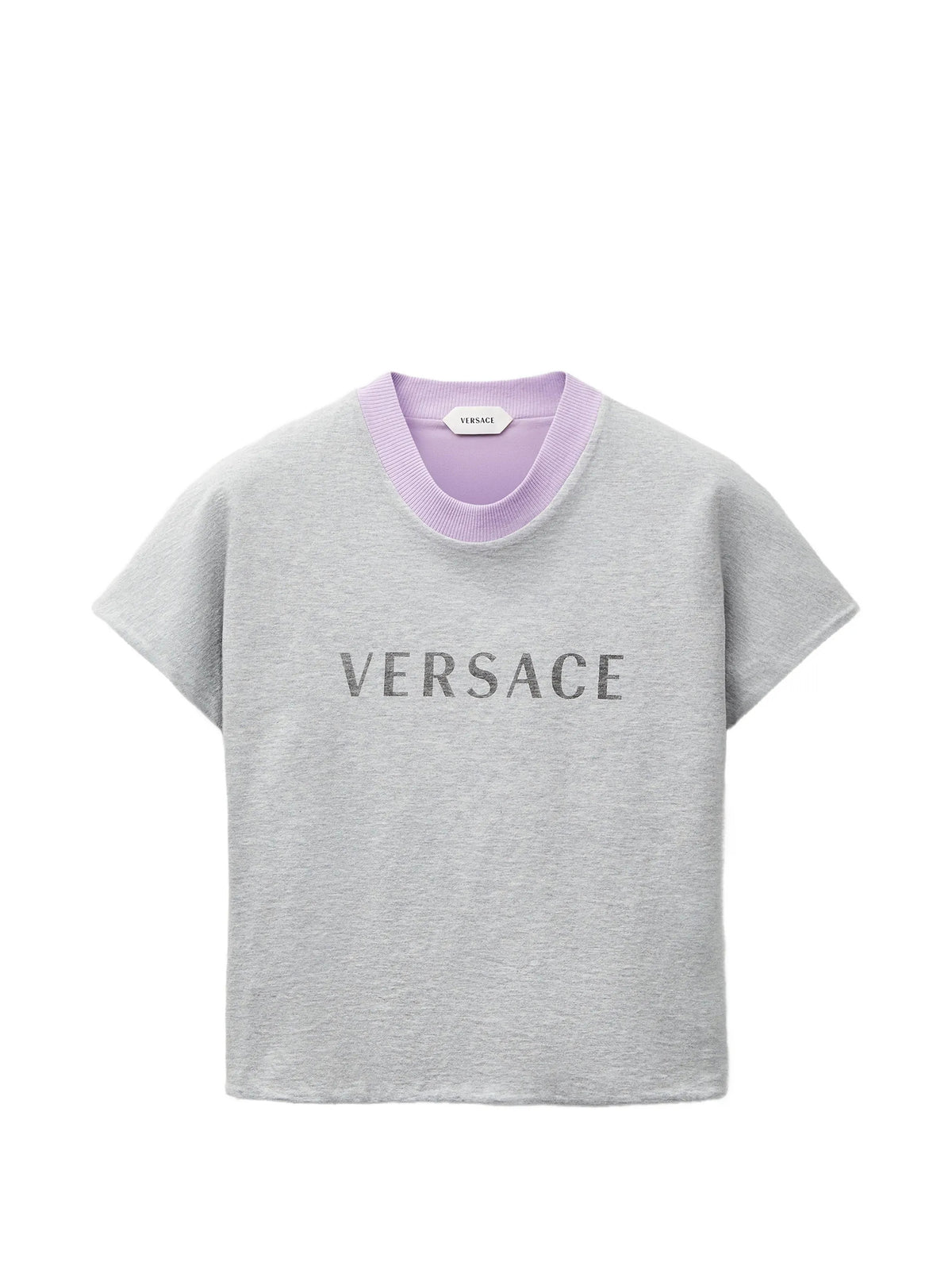 T-shirt in jersey di cotone stretch con stampa