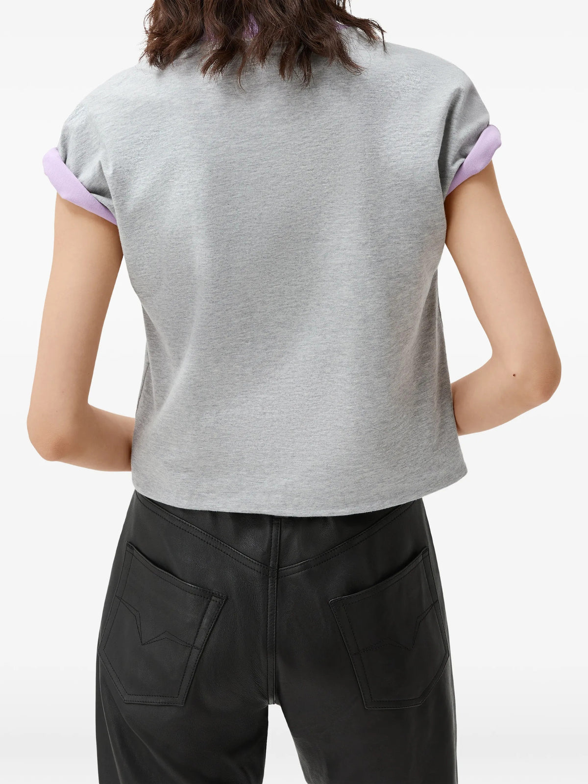 T-shirt in jersey di cotone stretch con stampa