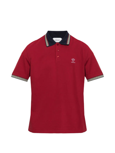 Polo in piqué di cotone con logo ricamato