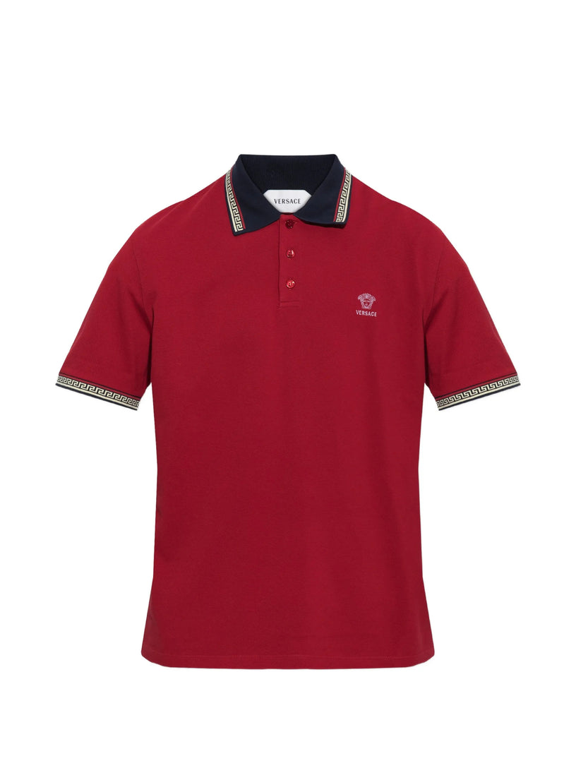 Polo in piqué di cotone con logo ricamato