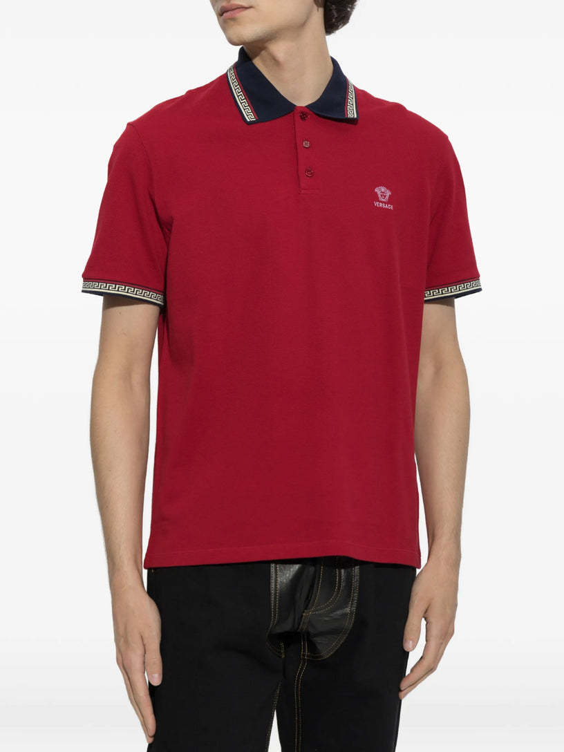 Polo in piqué di cotone con logo ricamato