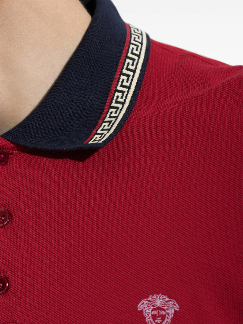 Polo in piqué di cotone con logo ricamato