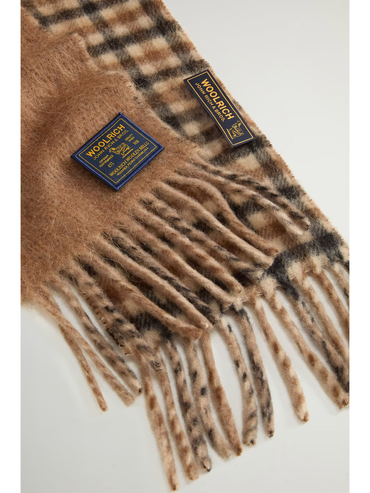Sciarpa double-face in misto lana vergine, alpaca e mohair