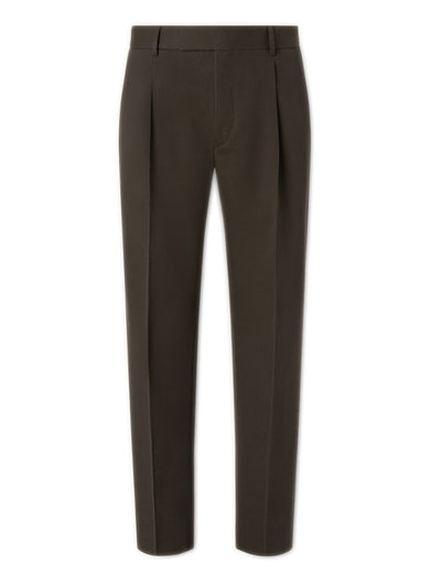 Pantaloni in cotone e lana