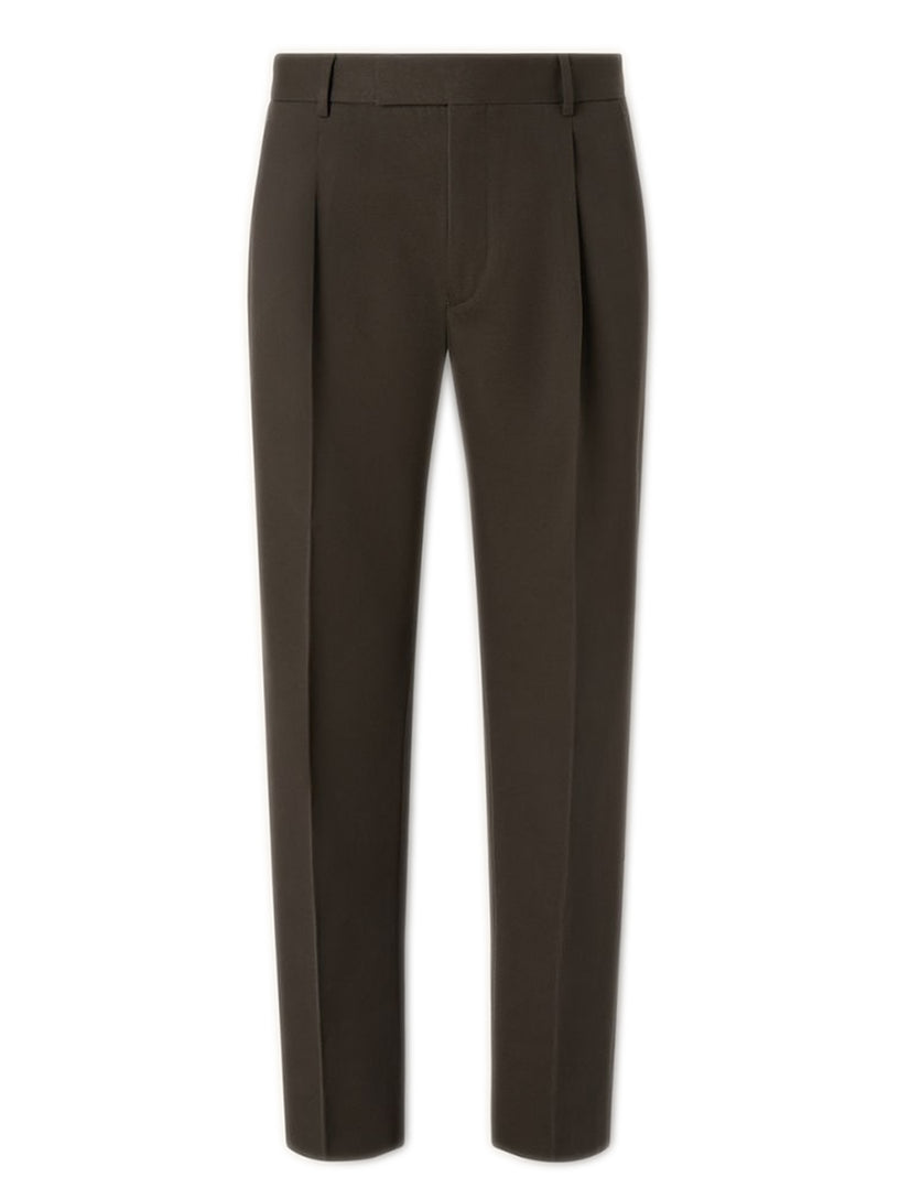 Pantaloni in cotone e lana