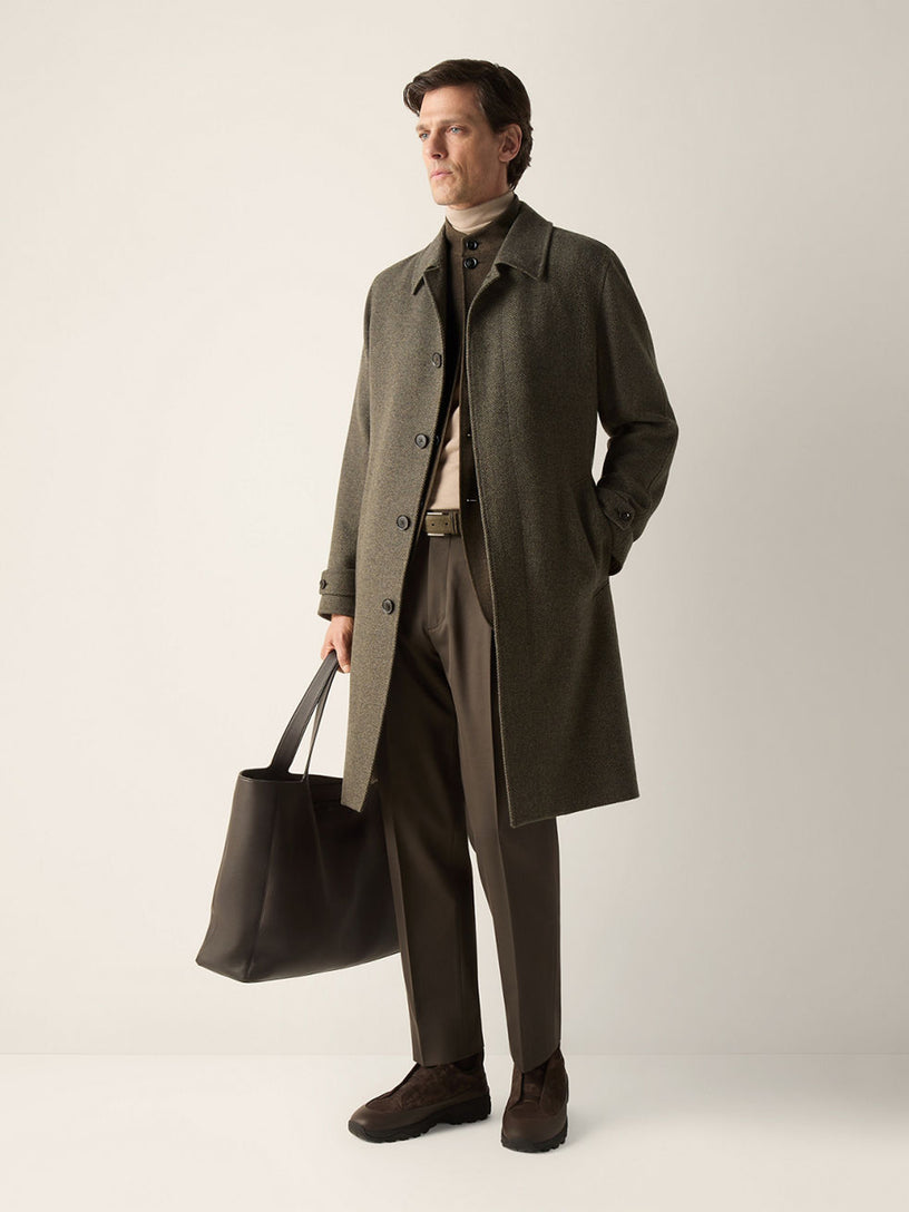 Pantaloni in cotone e lana