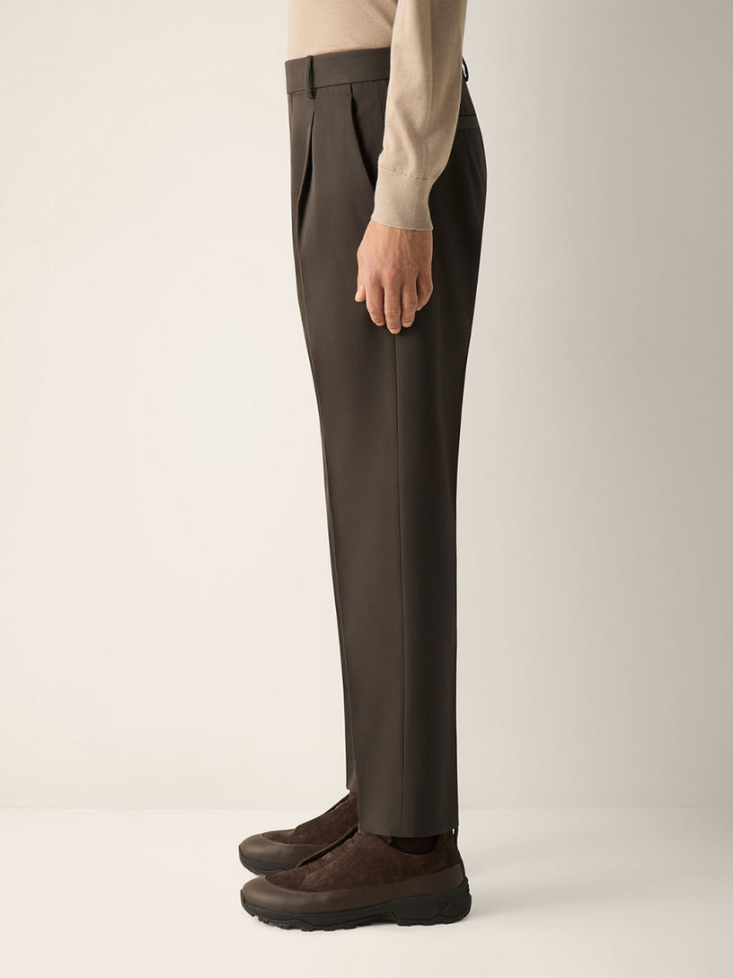 Pantaloni in cotone e lana