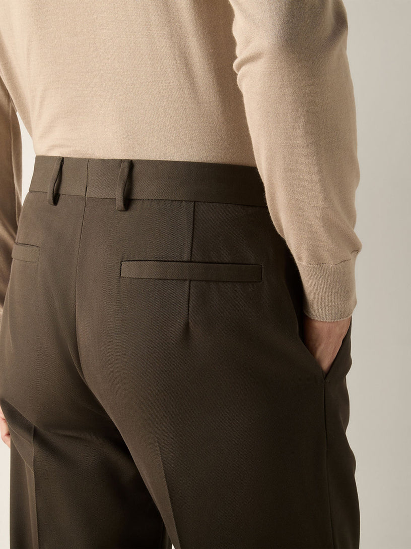 Pantaloni in cotone e lana