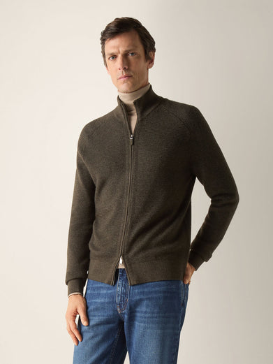 Cardigan con zip
