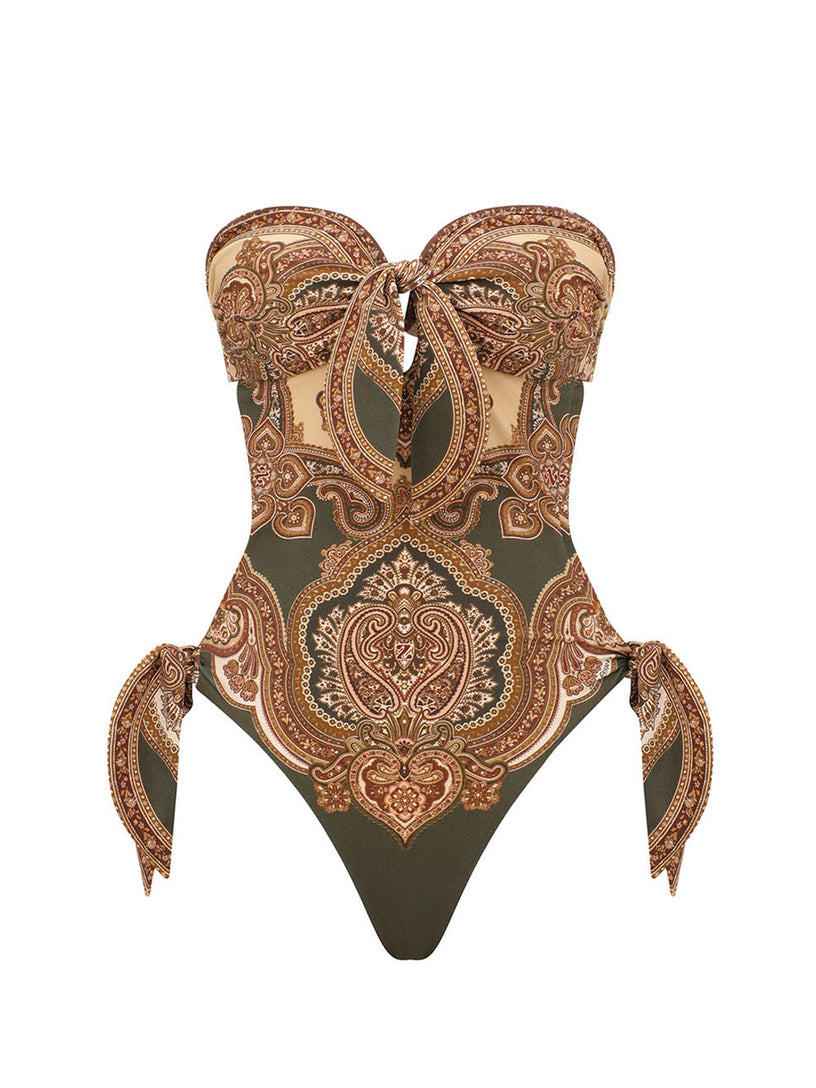 Costume intero con dettaglio foulard Mahon