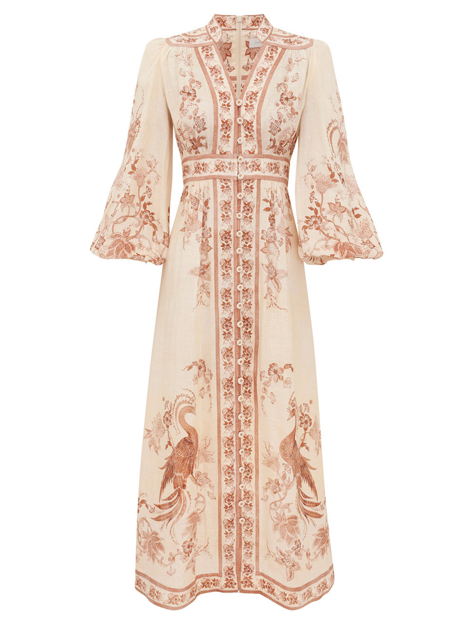 Indra ruffle midi dress