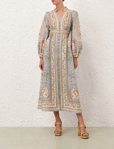 Abito midi scollato Roselight