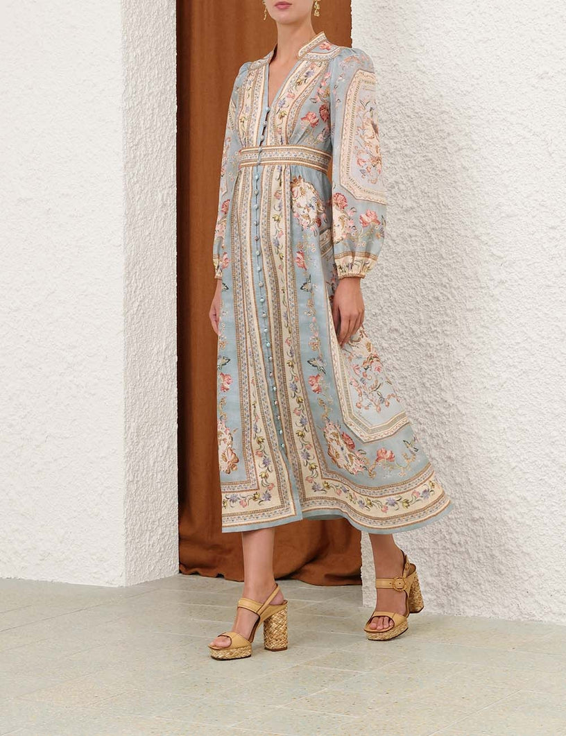 Abito midi scollato Roselight