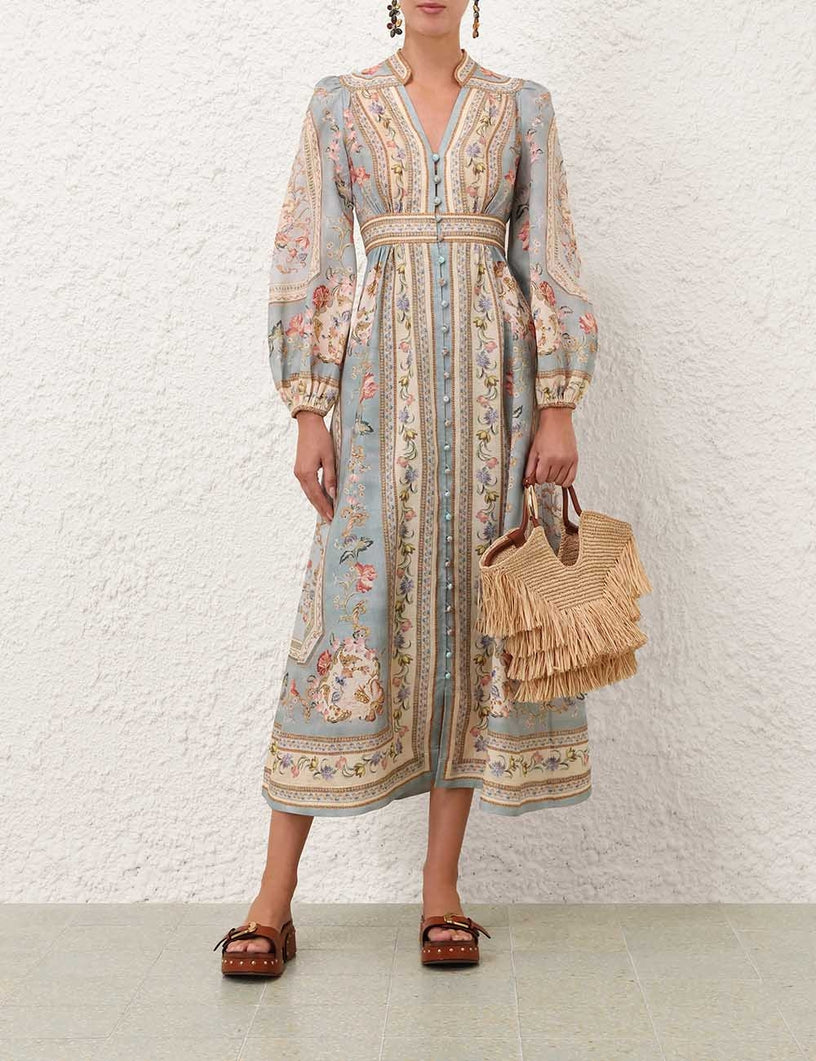 Abito midi scollato Roselight