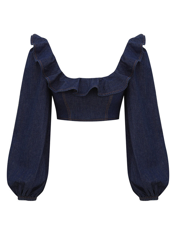Aster ruffled top