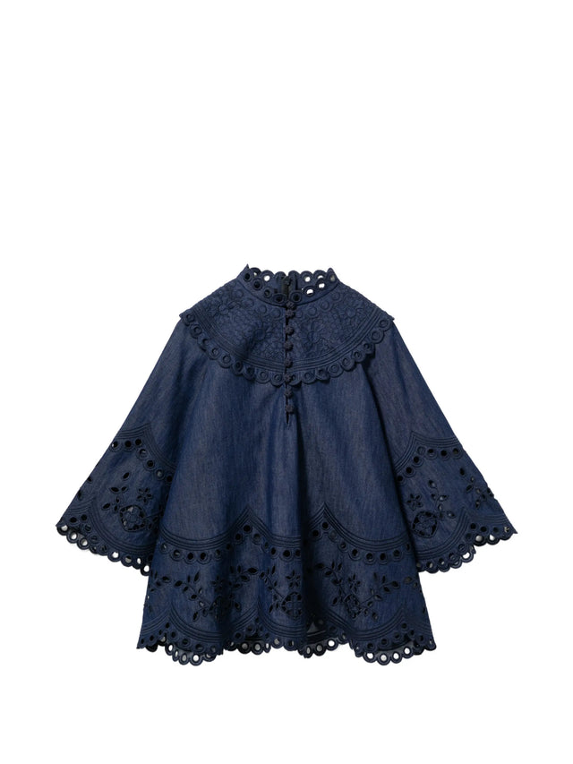 Mahon Broderie Denim Top
