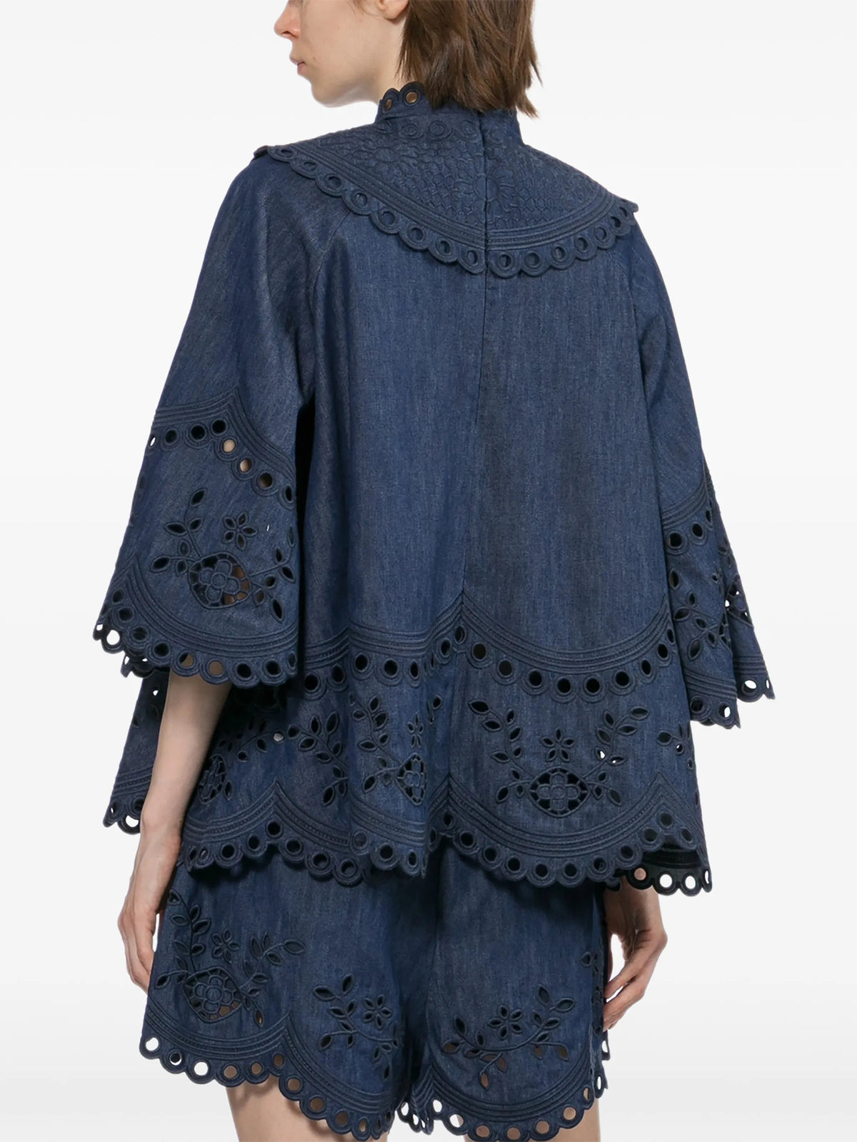 Mahon Broderie Denim Top