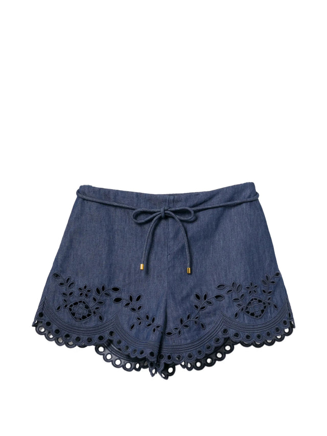 Mahon Broderie Denim Shorts
