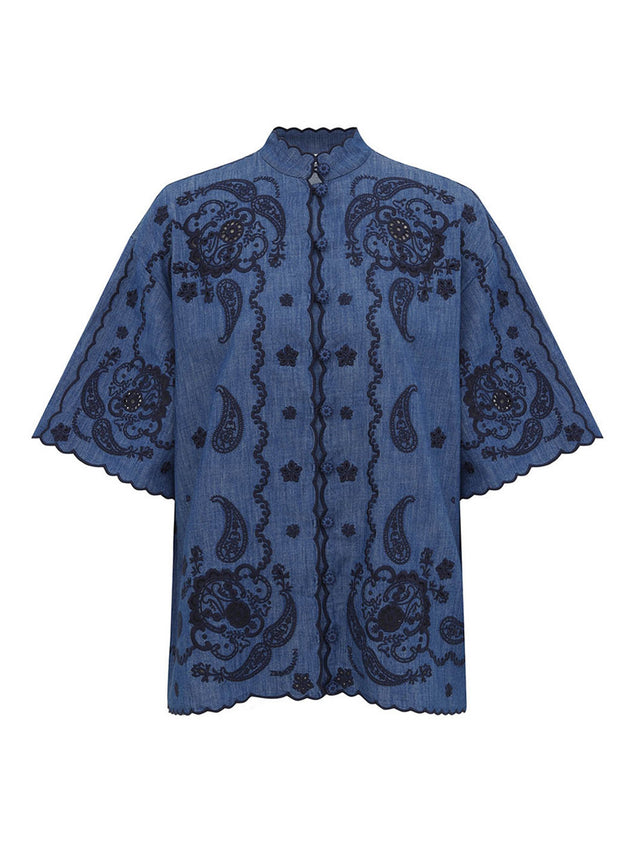 Camicia Aster ricamata