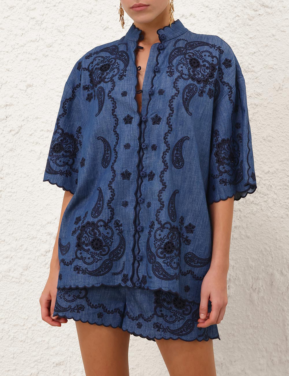 Camicia Aster ricamata