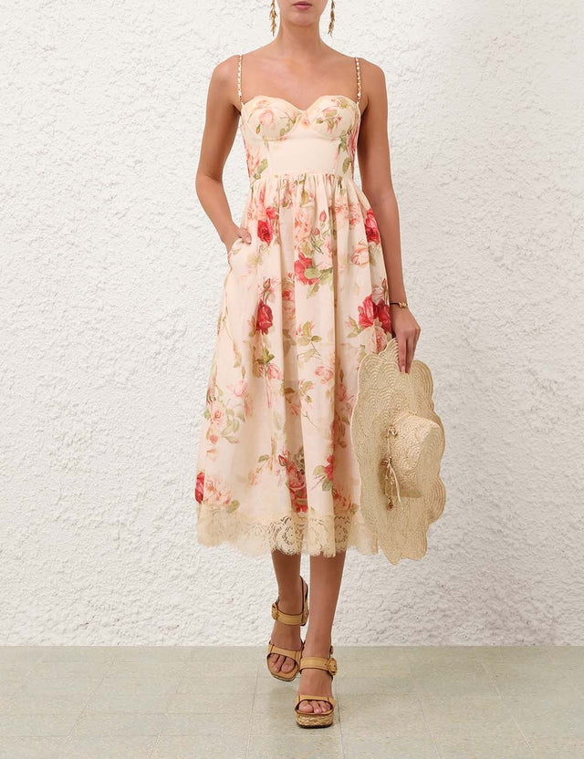 Abito midi da picnic Roselight