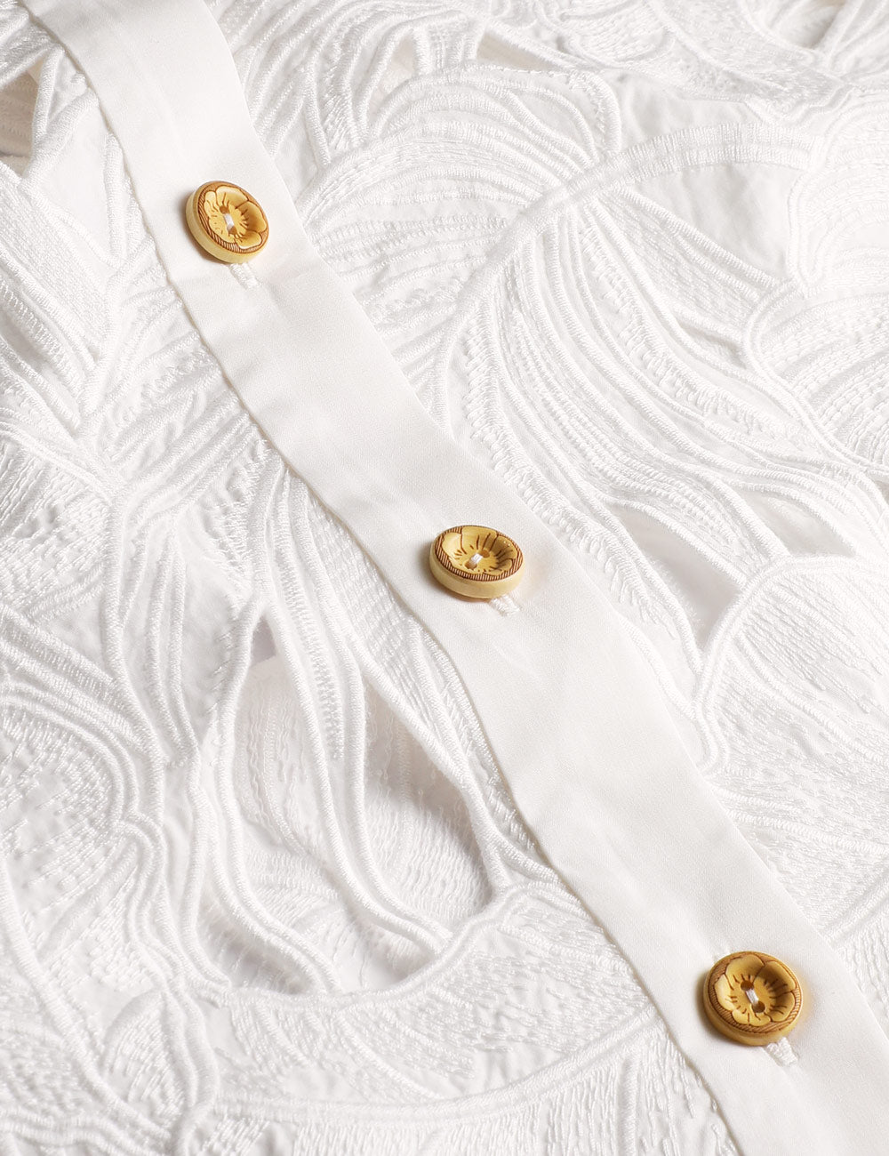 Camicia corta ricamata Mahon