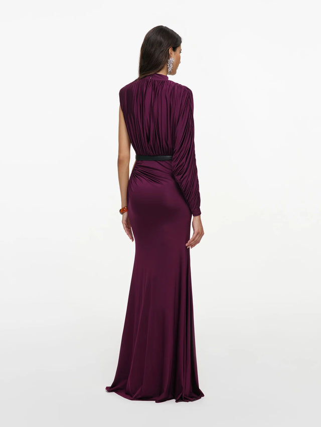Jersey Draped Maxi Dress