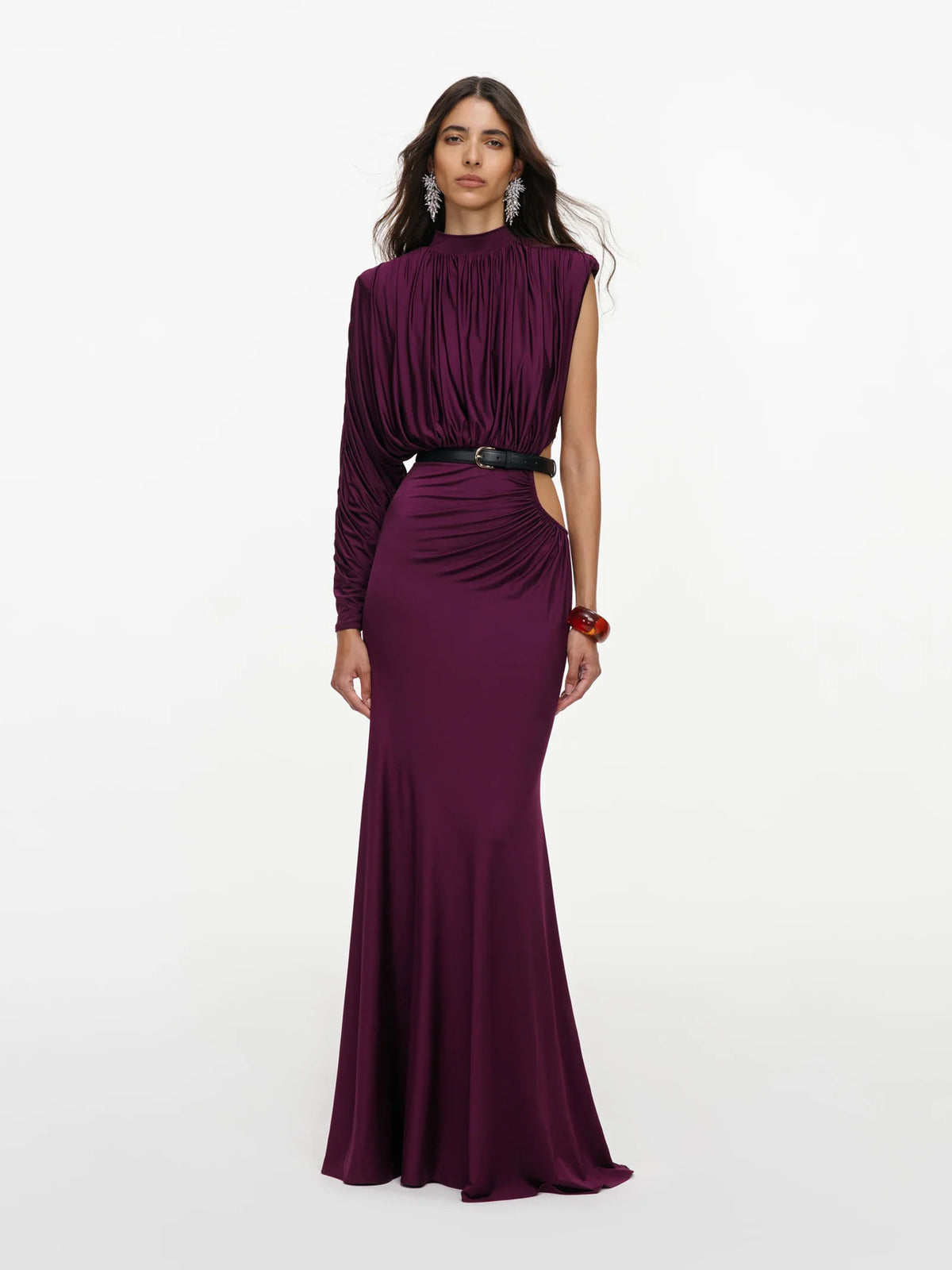 Jersey Draped Maxi Dress