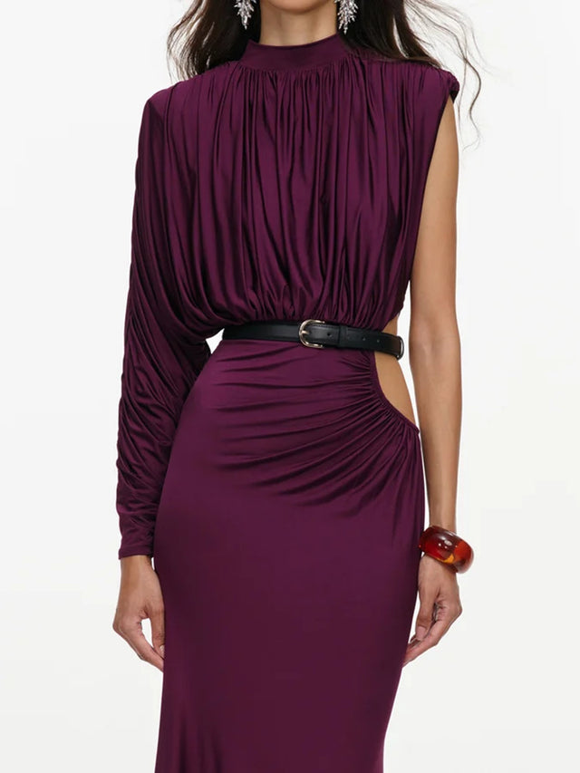 Jersey Draped Maxi Dress