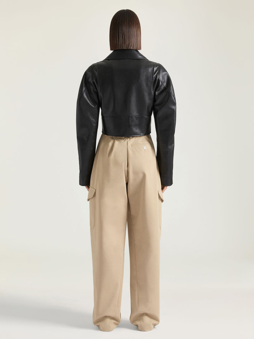 Cotton and wool trousers
