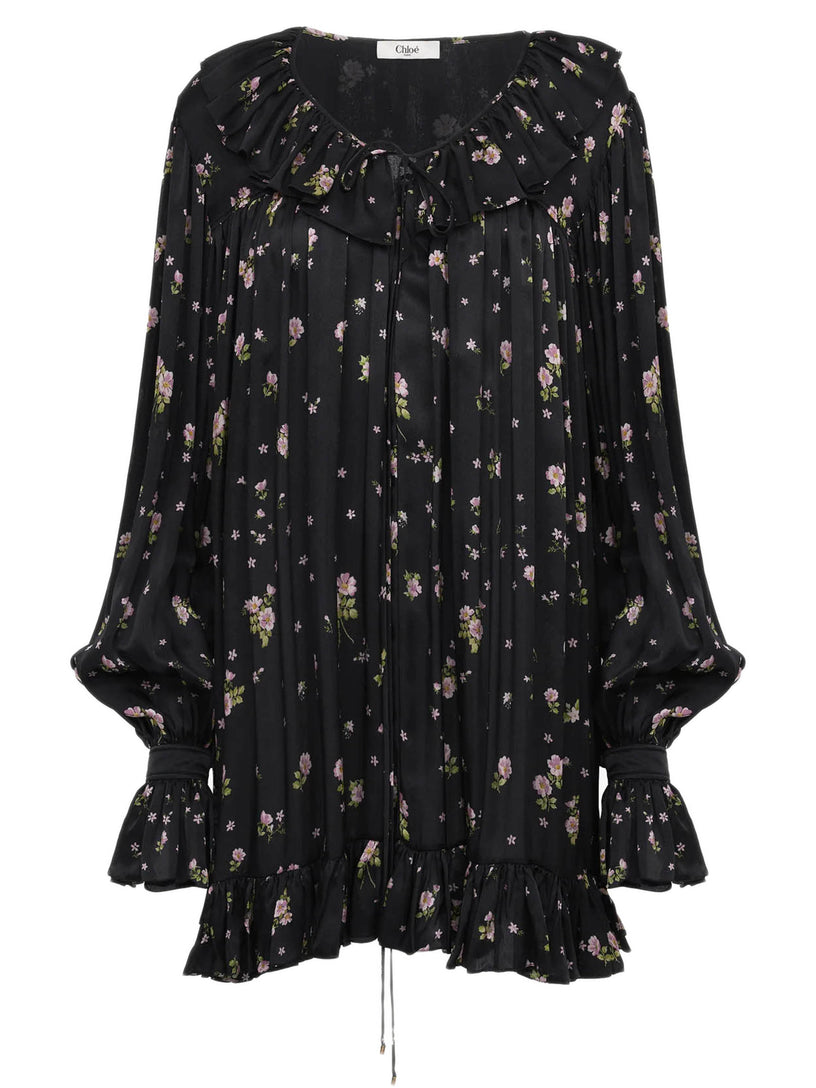 Mini abito arricciato