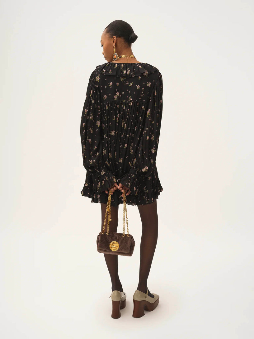 Mini abito arricciato