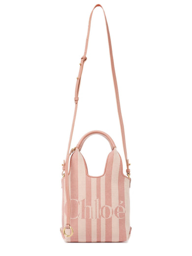 Mini Chloé Stripy tote bag in jacquard