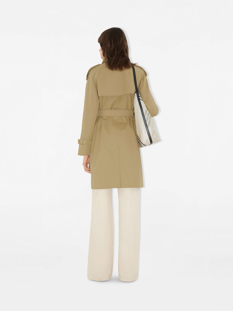 Castleford Medium Trench Coat with Check Collar