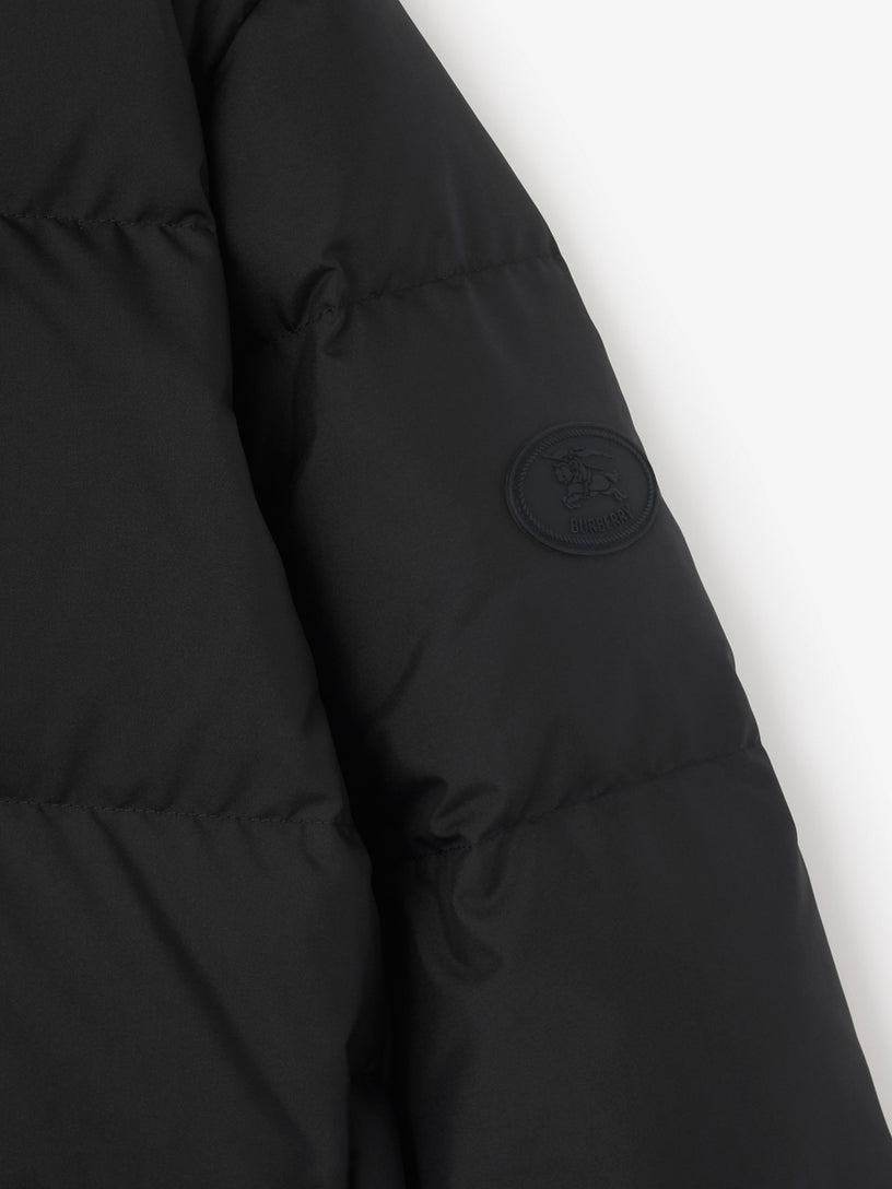 Check Trim Puffer Jacket