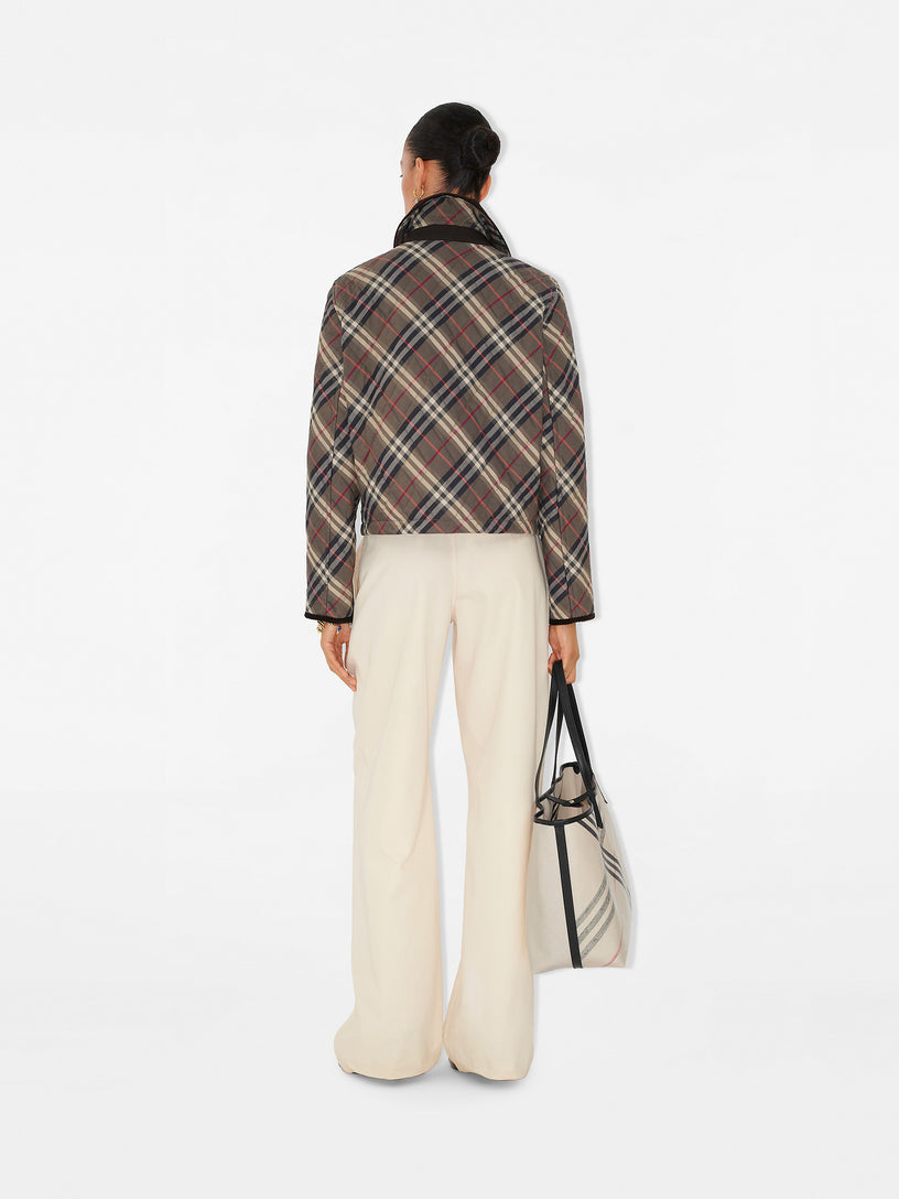 Giacca trapuntata in cotone Check