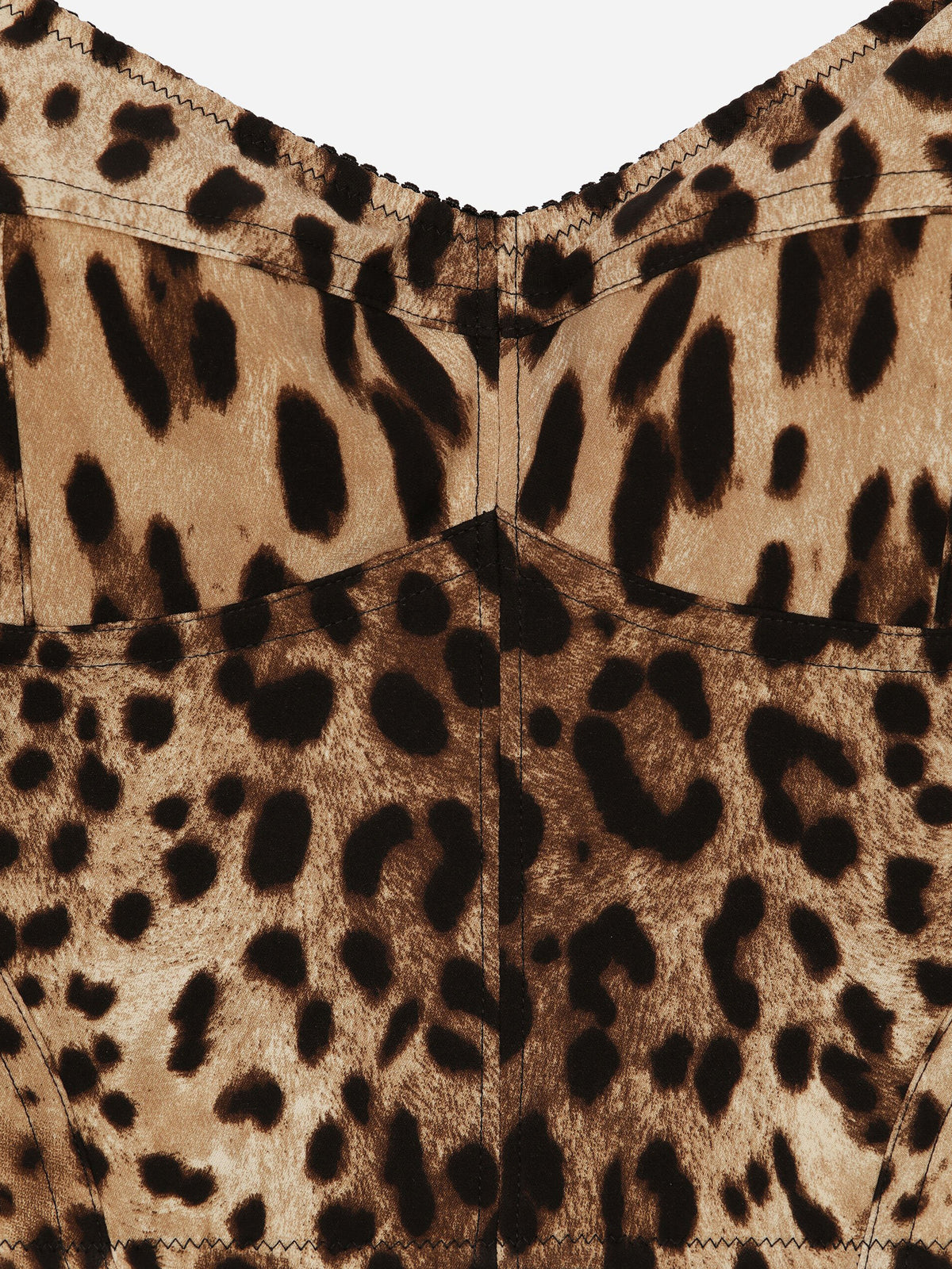 Bustier in charmeuse stampa leopardo