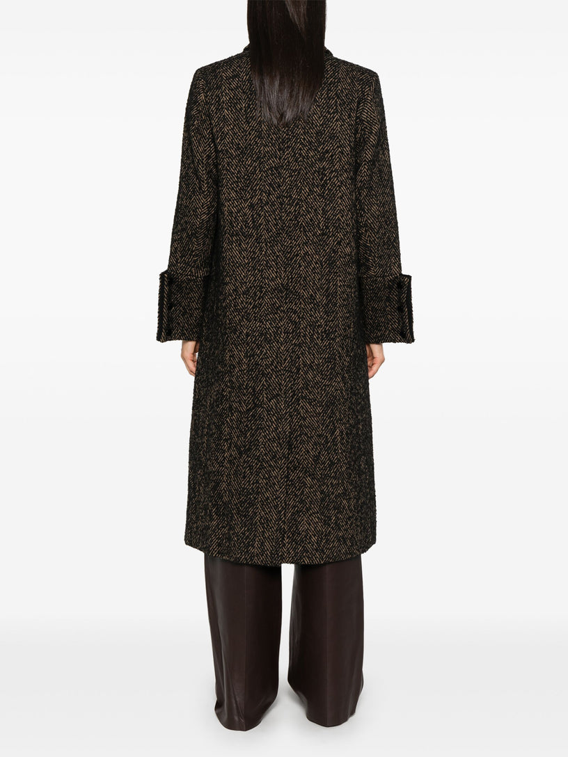 Herringbone wool coat