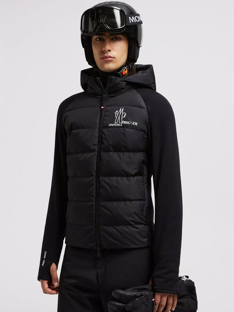 Padded sweatshirt with zip MONCLER Nero | Grifo210