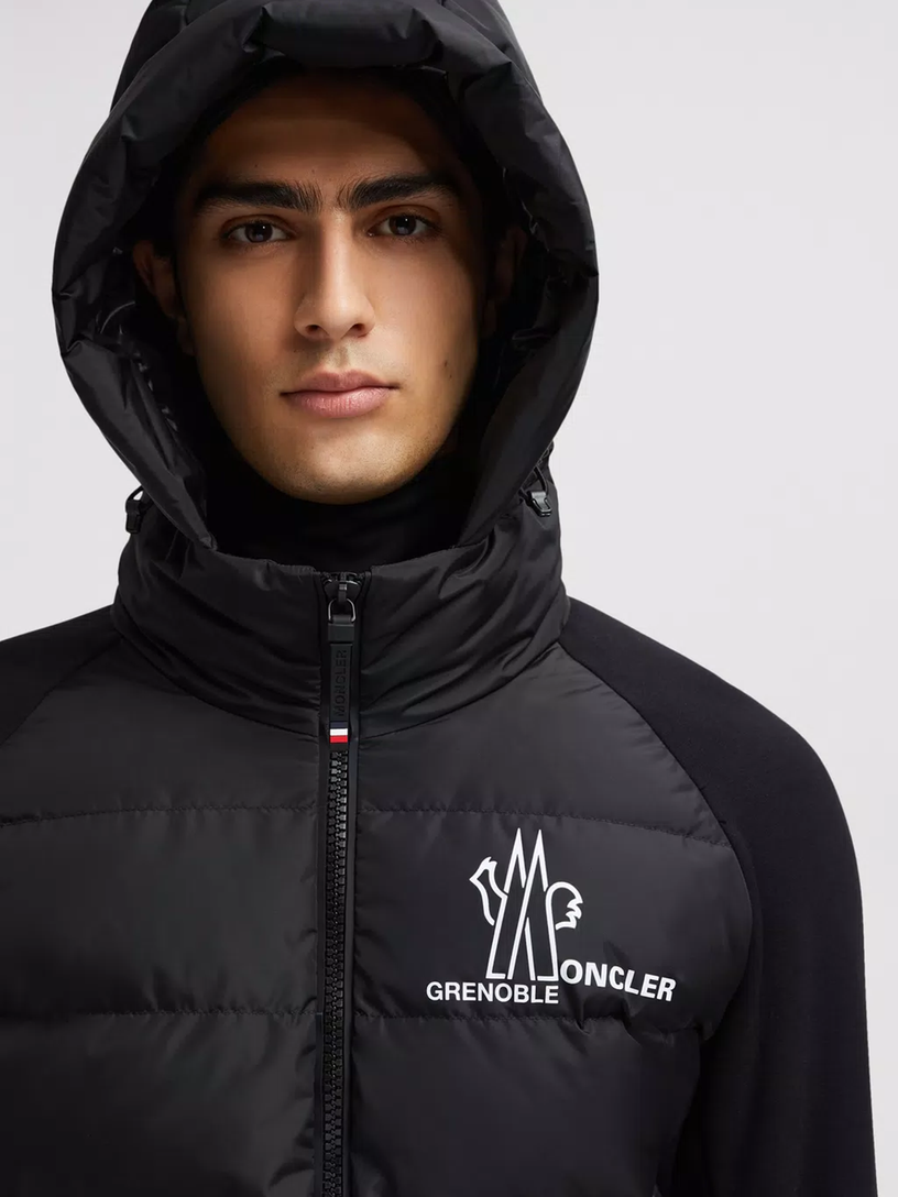 Padded sweatshirt with zip MONCLER Nero | Grifo210