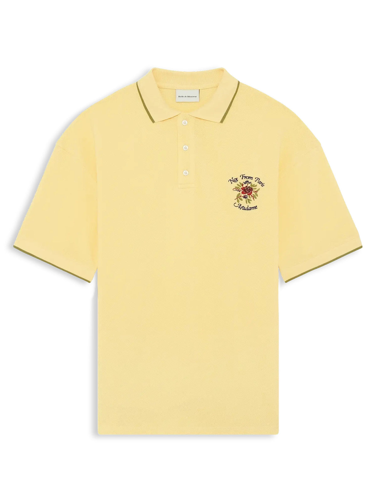 Polo Piqué Slogan Rose